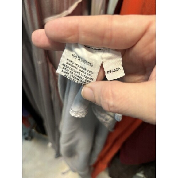 Ghost BHLDN Phoebe Wrap Maxi Dress Silver Grey Small Ruffled Hem Midaxi 2 of 2 - Picture 6 of 12